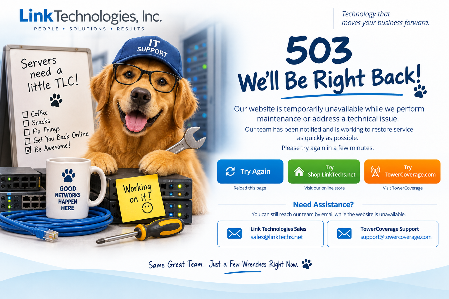 503 Service Unavailable - Link Technologies